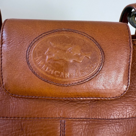 Beautiful Vintage 90s Rich cognac leather shoulder bag - Picture 9 of 11